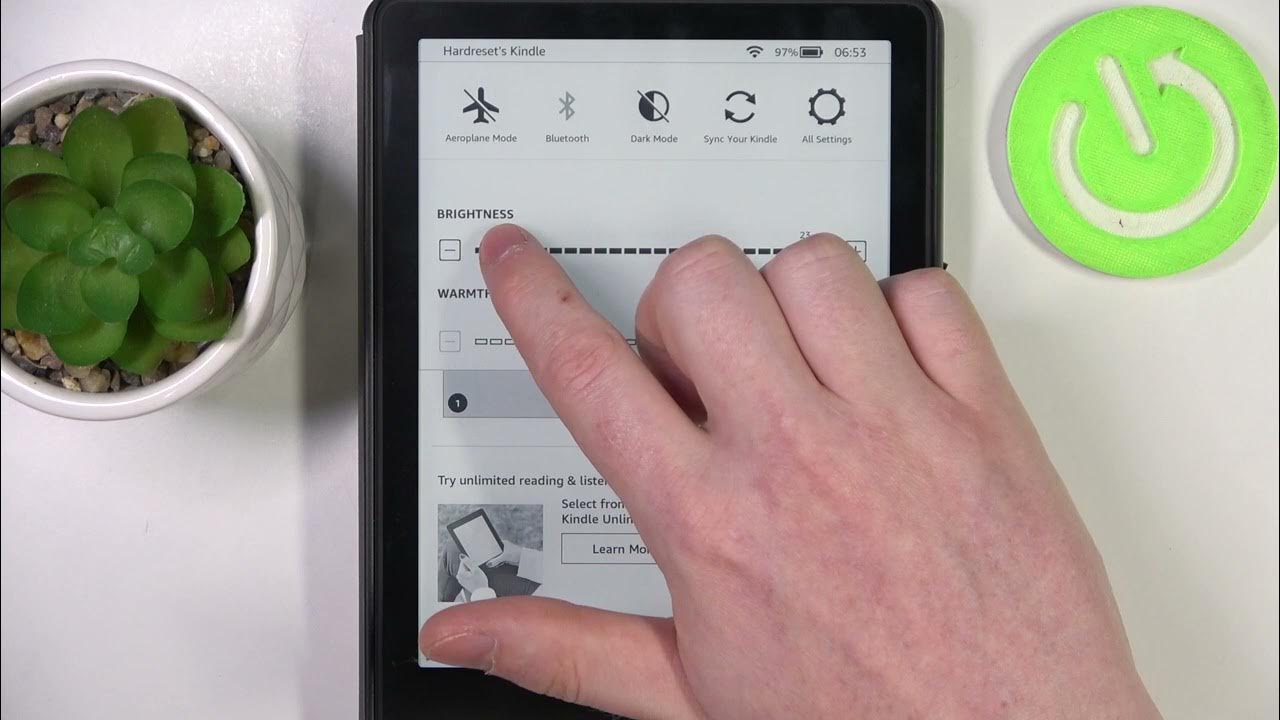 How To Manage Brightness Level On Amazon Kindle Paperwhite Kids YouTube