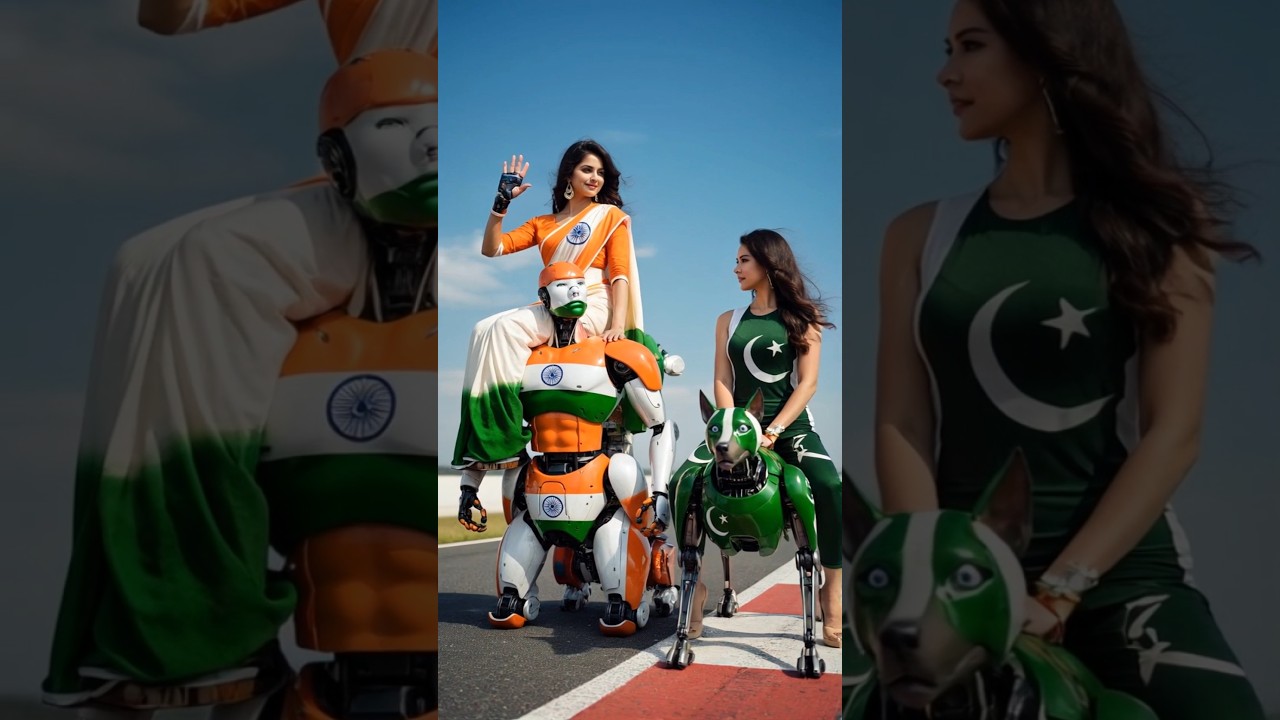 Indian Robot vs pakistan dog robot, who is speeder 