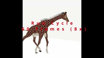 PoserWorld Giraffa Walk & Run Cycle Demo