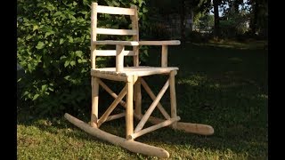 A quick video of me building a simple rocking chair from raw logs, had no plan just went with the feel while building and it turned out 