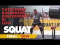 T.Stoltman, Björnsson, Kieliszkowski, Licis, Shaw (2019) | SQUAT | World's Strongest Man