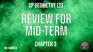 Famous CP Geometry (2) Review for Mid-Term Chapter 3 Wealth