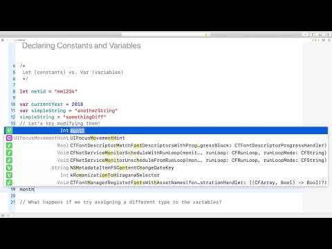 Intro to iOS Development: Lecture 1 - Intro to Swift & Xcode