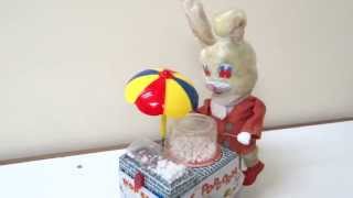 60`s RARE S&E CRAGSTAN BAT/OP TIN BUNNY POPCORN VENDOR @vensoyo