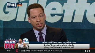 FIRST THINGS FIRST | Chris Broussard SURPRISED Sixers give Ben Simmons a max contract $170M\/5-yr