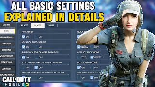 All Basic Settings in Call Of Duty Mobile For Battle Royale Fully Explained | Codm Ultimate Guide