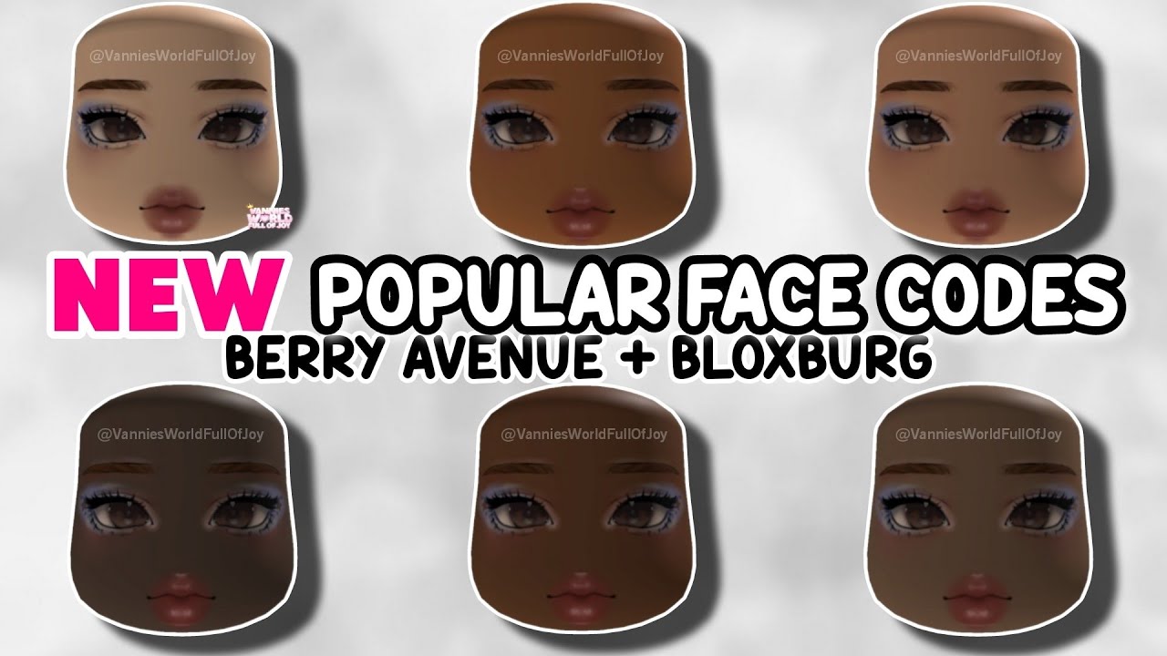 NEW* CUTE FACE ID CODES FOR BROOKHAVEN 🏡RP, BERRY AVENUE, BLOXBURG 😍✨ 