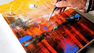 Easy Abstract Painting / Acrylic Painting Technique / Easy Art For Beginners