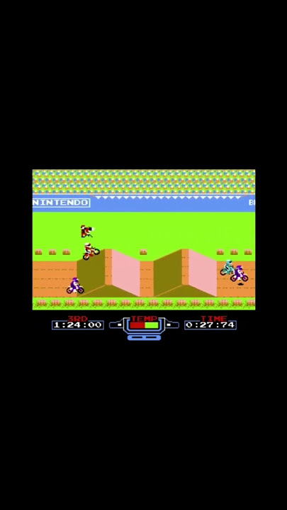 Jumping in #excitebike Stage 1 - Selection B #gaming #games #gameshorts #nintendo