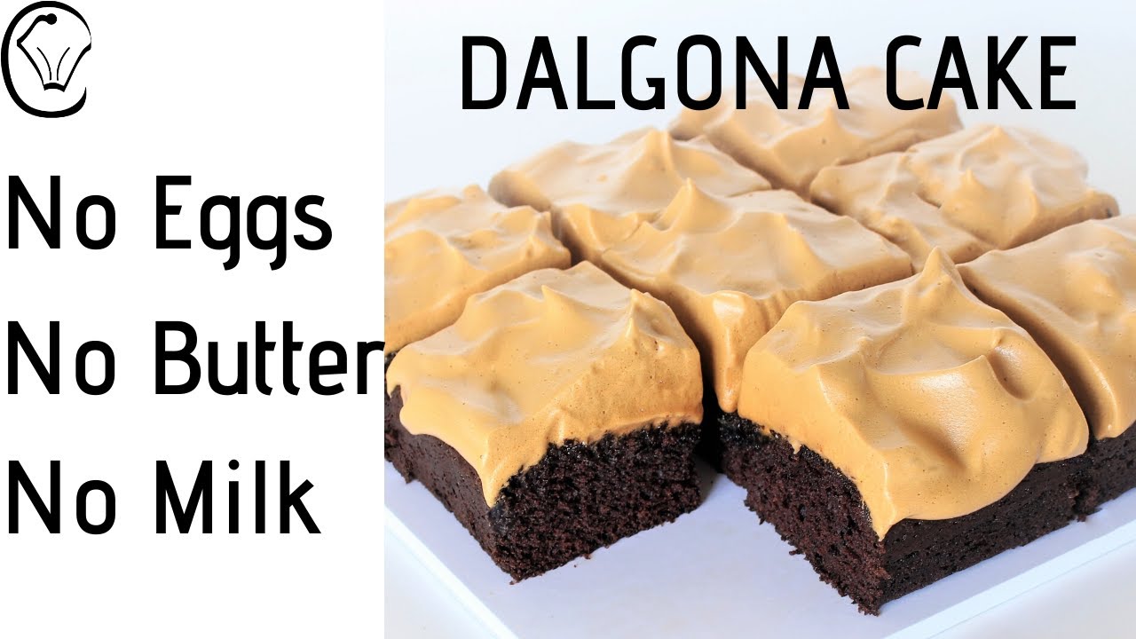 ⁣LOCKDOWN Cake! No Eggs No Butter No Milk Chocolate Cake - DALGONA Topping QUICK Easy AMAZING COFFEE!