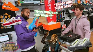 A COUNTER FULL OF AIR MAX 95'S FOR AIR MAX 1'S! BUYING TRAVIS AIR FORCE 1'S FOR $50!! -TSKTVEP23