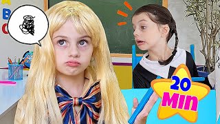 Mimi e Julinha em Histórias Divertidas na escola com Wandinha Adams e M3gan