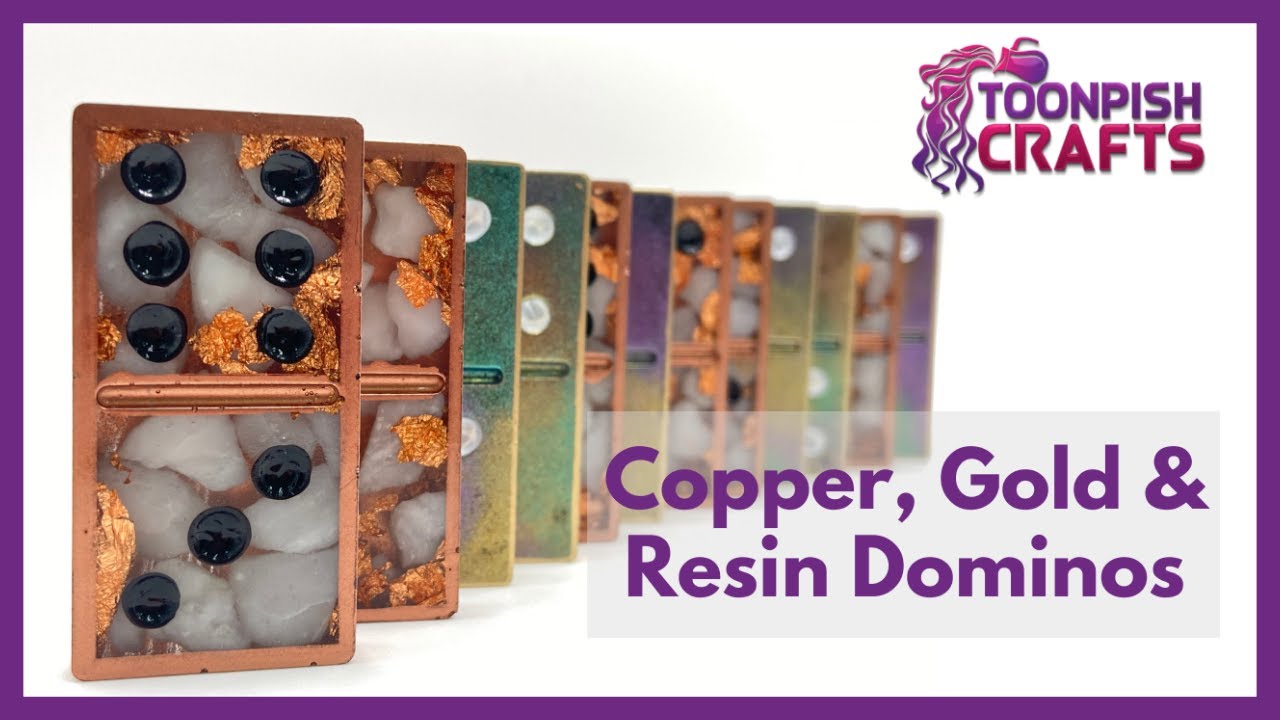 Heavy resin Copper and Gold Domino sets - The clunk noise is so AMAZING
