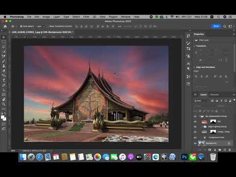 การเปลี่ยนสีท้องฟ้าอย่างง่าย สวยงาม ด้วย Photoshop 2022