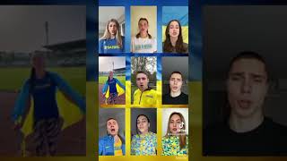 Ukrainian athletes support Ukraine and Ukrainian Army!  Легкоатлети України пітримали Україну й ЗСУ!