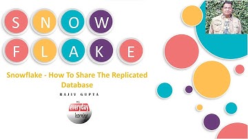 Snowflake - How To Share The Replicated Database | Rajiv Gupta Everyday Learning