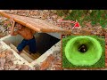 25Days Build Hidden underground Temple House with Waterslide to Secret Pool