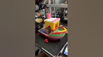 The Kobra 3 Max with the oversized benchy 😂 #MachsShop #3dprinting #anycubic