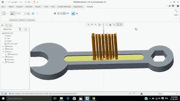 how to learn creo software 3.0 tutorial  how to make wrench hindi