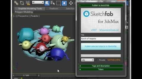 How to use the sketchfab publisher in 3ds Max