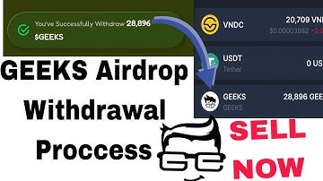 Geeks Airdrop Tokens Withdrawal Process |  How to Withdraw Geeks Token | #geeks Token Price
