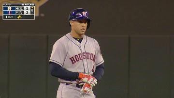 HOU@MIN: Springer lines an RBI double to right