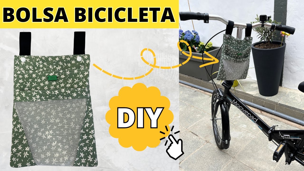 Cesta para bici infantil (tutorial)  Alforjas para bicicleta, Bolsa para  bicicletas, Coser bolsas