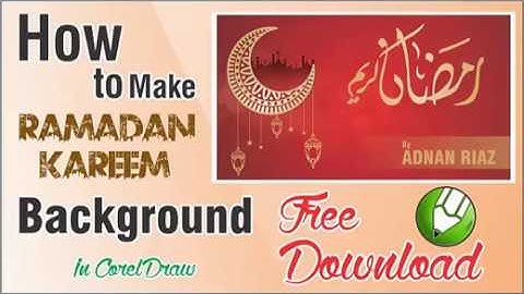 How to make Ramadan background design in coreldraw II Free download #cdr By Adnan Riaz