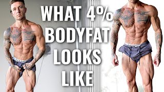 I GOT TO 4% BODYFAT AGAIN!! | WHAT IT LOOKS LIKE - 4 Days Out From Comp