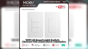 MOES Tuya Wi-Fi Smart Light Switch US Single Pole Push Button Wall Switch Work With Alexa Google Hom