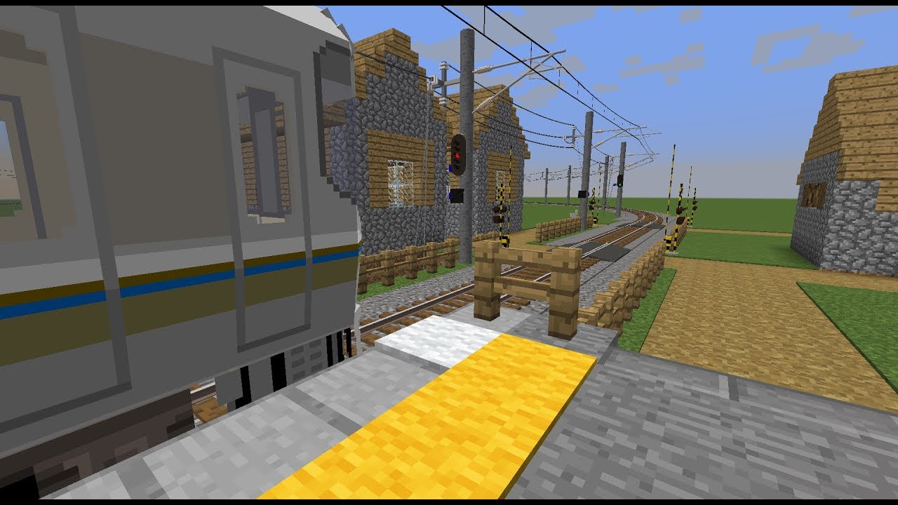 Minecraft Real Train Modで信号機と踏切を連動させてみたを再現してみた Youtube