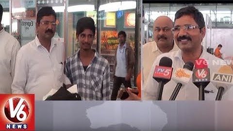 దుబాయ్ నుండి హైదరాబాద్ కు తిరిగి వచ్చిన ఇద్దరు గల్ఫ్ బాధితులు | తెలంగాణ గల్ఫ్ వర్కర్స్ అసోసియేషన్ | V6 న్యూస్