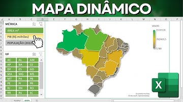 Como Fazer Gráfico de Mapa Interativo no Excel | Baixar Grátis | Com Botões de Filtro Dinâmico