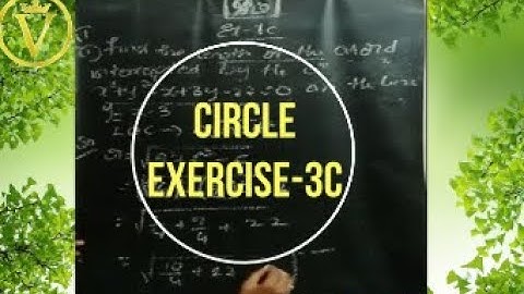 CIRCLE ex(1c) |MATHEMATICS | INTERMEDIATE 2B | VEDANTHI TUTORIAL |