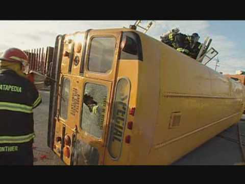 Mock Train/Bus Collision