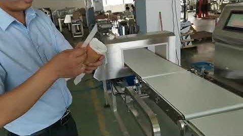GC315 check weigher and metal detector 2 in 1 machine plate turning or sliding rejection device oper