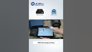 OMS smart tablet scale, label design printing.