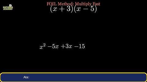 FOIL Method: Multiply Binomials Fast