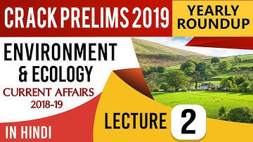 Environment and Ecology 2018-19 Current Affairs Set 2 for UPSC CSE Prelims 2019 हिंदी में