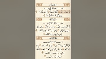(سورة الاخلاص،سورة الفلق،سورة الناس)بصوت الشيخ محمد أيوب