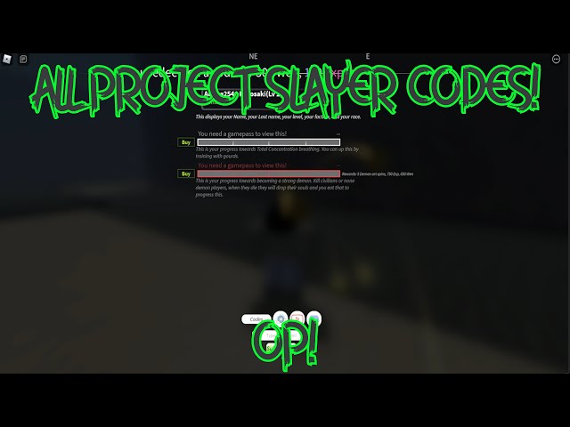 roblox project slayer codes