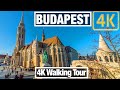 4K City Walks: Budapest, Hungary Fisherman's Bastion to Palace - Virtual Walk Treadmill City Guide