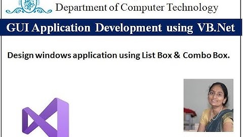 Design windows application using List Box & Combo Box.