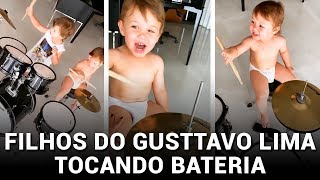 Filhos do Gusttavo Lima Tocando Bateria