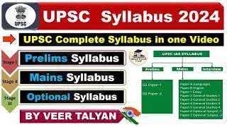UPSC Syllabus 2024 | Syllabus of UPSC | UPSC Syllabus in Hindi | UPSC Exam Pattern #upscsyllabus