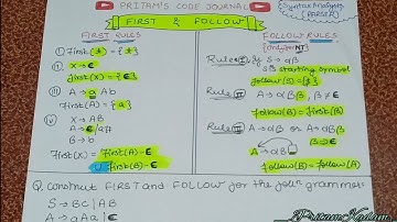 Finding FIRST and FOLLOW of Given GRAMMAR