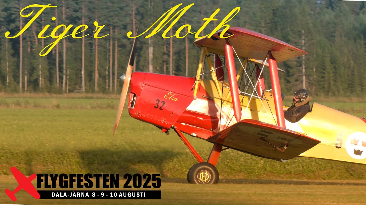 de Havilland Tiger Moth at Flygfesten 2025! Just beautiful!
