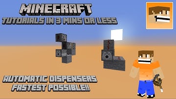 Fastest Automatic Dispenser - Minecraft Tutorials in 3 minutes or less | Minecraft 1.16