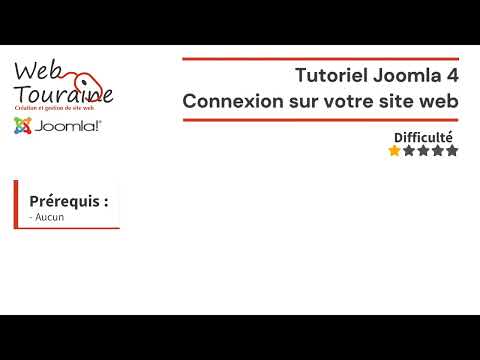 Tutoriel Joomla 4 - Se connecter sur la page d'administration - Formation utilisateur.