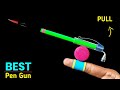 how to make gun , New pen pulling gun , Homemade gun that shoots bullet , Amazing pen toy